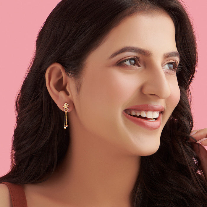 Chic Glitter Gold-Plated 925 Sterling Silver Drop Earrings Gift Hamper