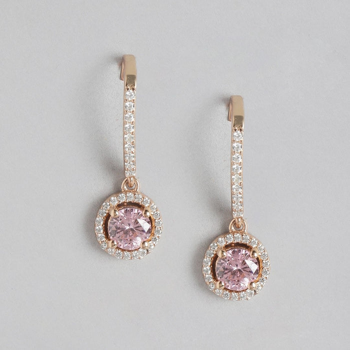 Chic Goddess Rose Gold Fish Hook 925 Silver Earring