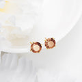 Chic Gold Gleam Gold-Plated 925 Sterling Silver Earrings With CZ