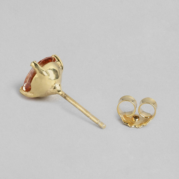 Chic Gold Gleam Gold-Plated 925 Sterling Silver Earrings With CZ
