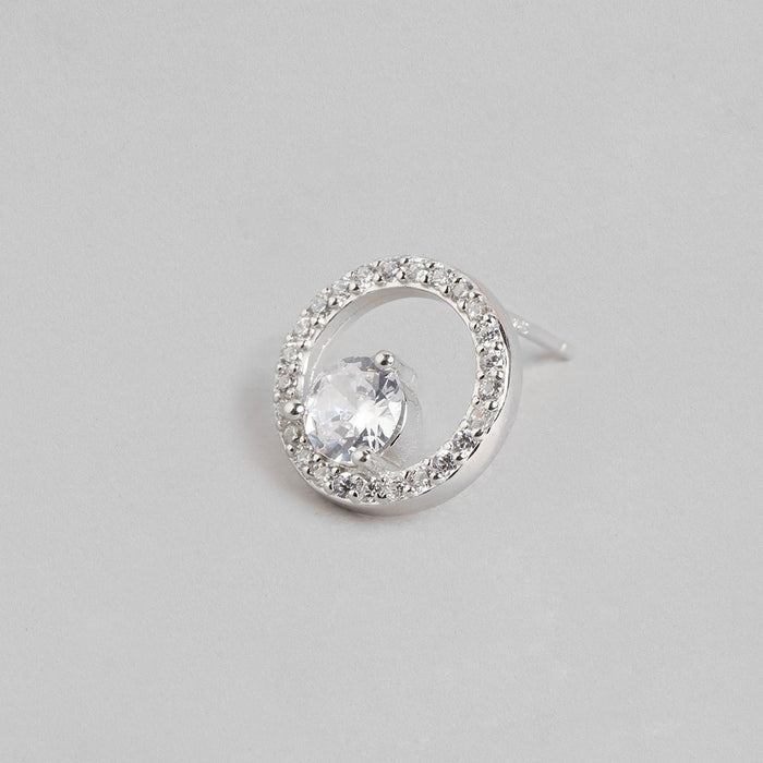 Circle of Brilliance Rhodium-Plated CZ 925 Sterling Silver Jewelry Set