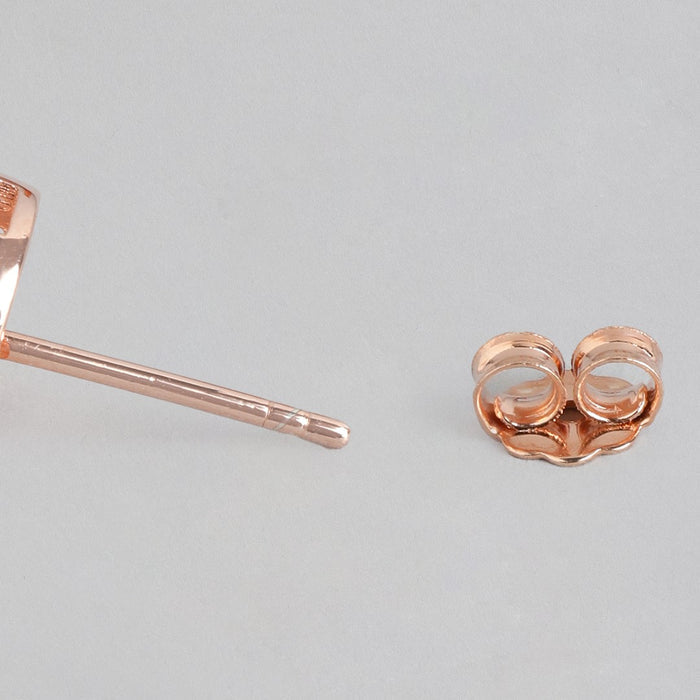 Circle of Elegance Rose Gold-Plated CZ & Freshwater Pearl 925 Sterling Silver Earrings