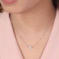 Circle of Radiance Rose Gold-Plated 925 Sterling Silver Necklace