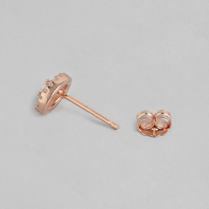Circle of Radiance Rose Gold-Plated Cubic Zirconia 925 Sterling Silver Earrings
