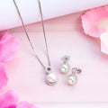 Circular Radiance Harmony Rhodium-Plated 925 Sterling Silver Jewelry Set