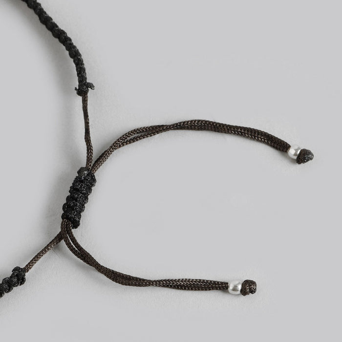 Classic 925 Sterling Silver Black Tread Anklet