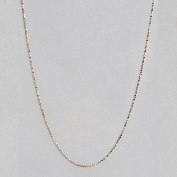 Classic Beaded Rose Gold Plated 925 Sterling Silver Chain