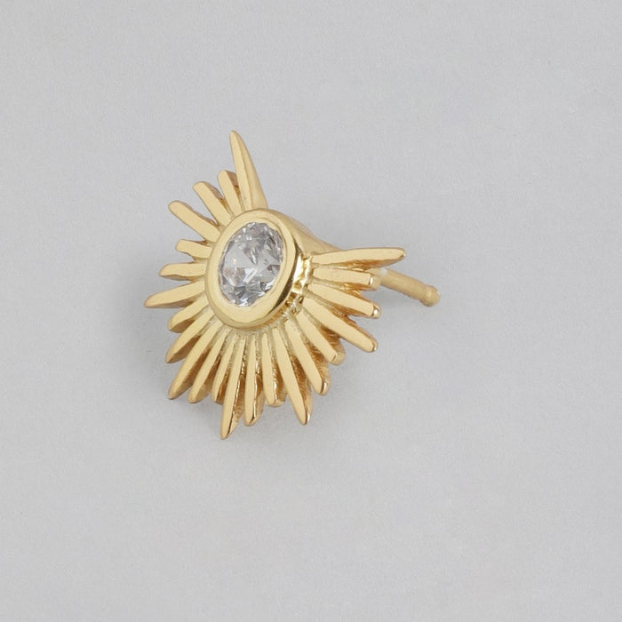 Classic CZ Gold Plated 925 Sterling Silver Studs