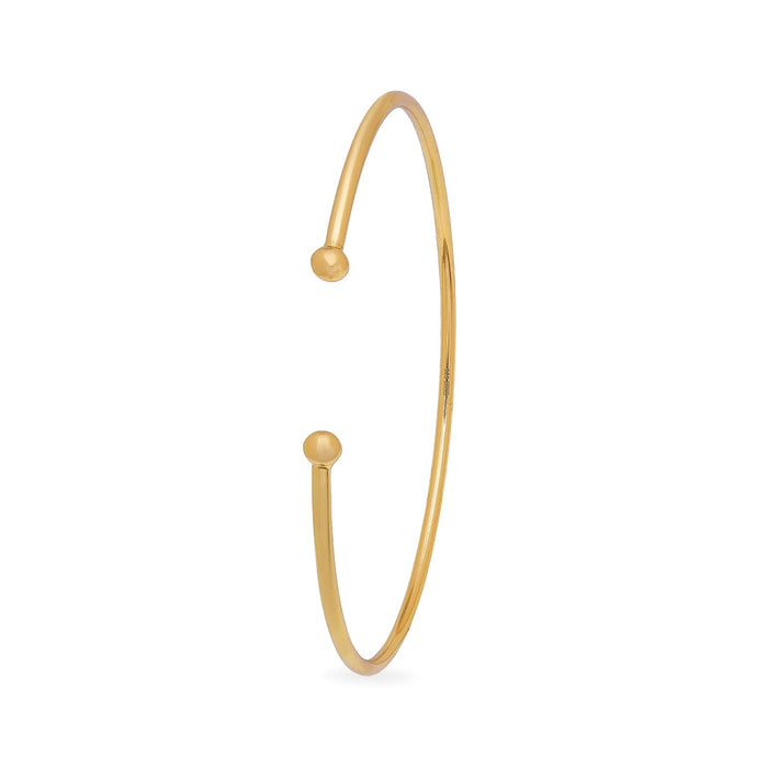 Classic Gold-Plated 925 Sterling Silver Cuff Bracelet