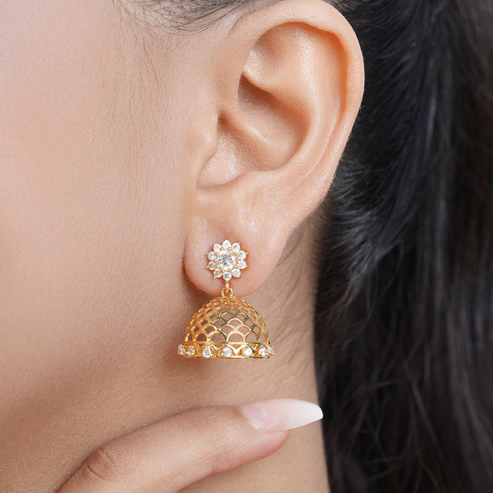Classic Gold Plated 925 Sterling Silver Earrings