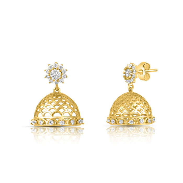 Classic Gold Plated 925 Sterling Silver Earrings