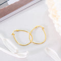Classic Gold-Plated 925 Sterling Silver Hoop Earrings