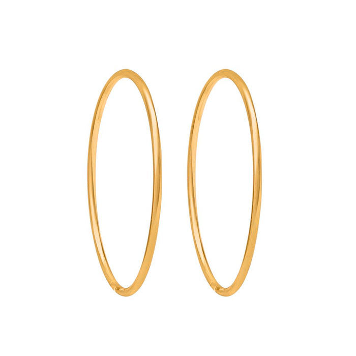 Classic Gold Plated 925 Sterling Silver Plain Bangle