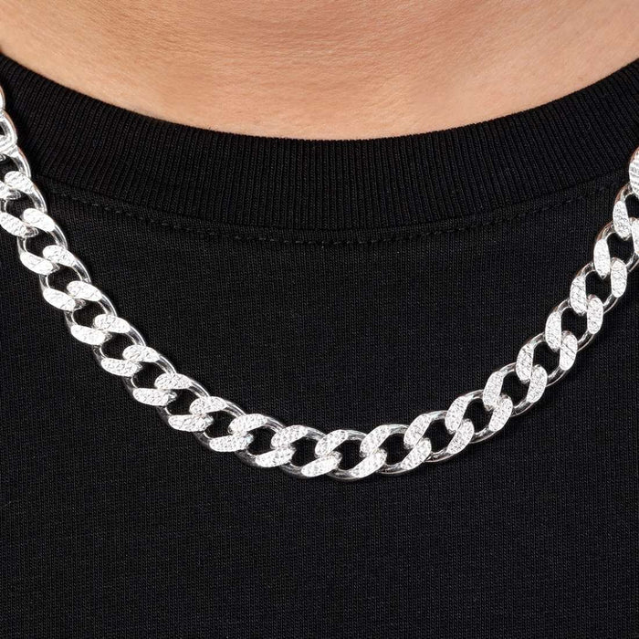 Classic Links Rhodium Plated 925 Sterling Silver Men's Chain