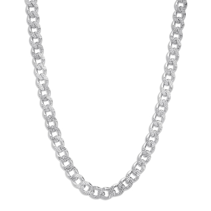 Classic Links Rhodium Plated 925 Sterling Silver Men's Chain