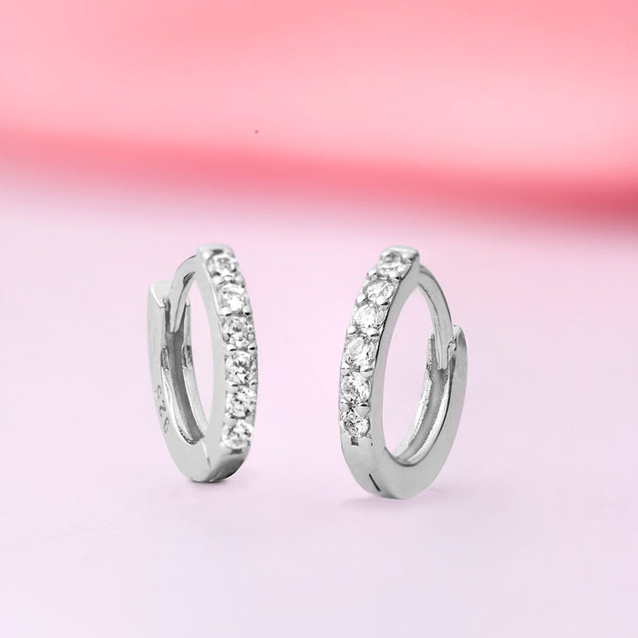 925 Sterling Silver The Classic Moment Hoop 925 Silver Earrings for Women – Zavya