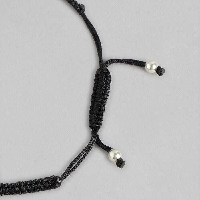 Classic Oxidized Red Stone 925 Sterling Silver Anklet