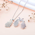 Classic Peacock Rhodium Plated 925 Sterling Silver Jewellery Sets