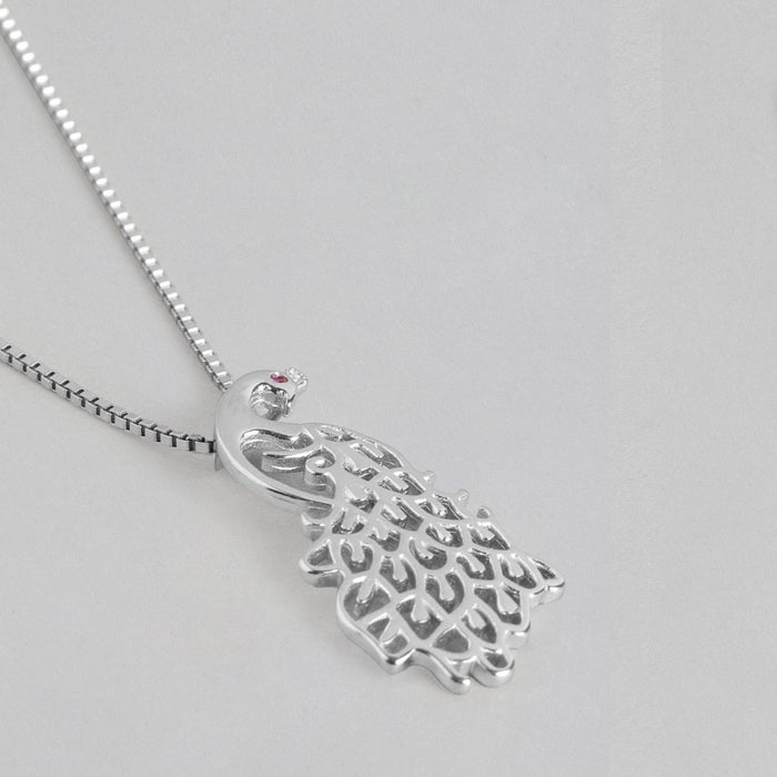 Classic Peacock Rhodium Plated 925 Sterling Silver Jewellery Sets