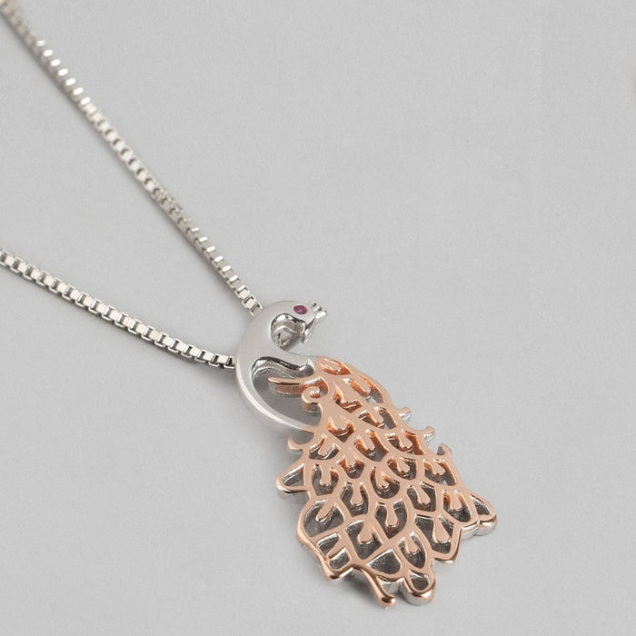 Classic Peacock Rose Gold Plated 925 Sterling Silver Jewellery Sets