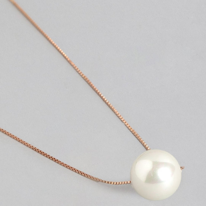 Classic Pearl Rose Gold Plated 925 Sterling Silver Jewellery Set