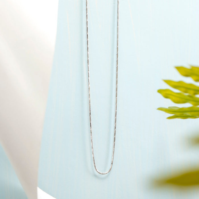 Classic Rhodium Plated 925 Sterling Silver Chain