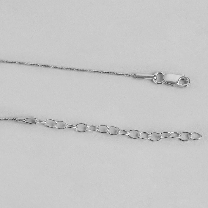 Classic Rhodium Plated 925 Sterling Silver Chain