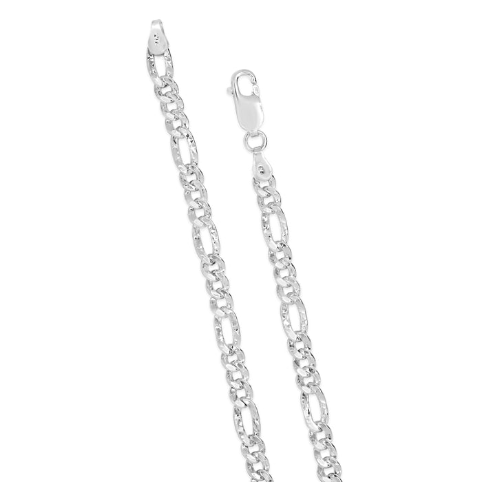 Classic Rhodium Plated 925 Sterling Silver Men's Chain