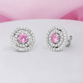 Classic Rhodium Plated 925 Sterling Silver Stud Earrings
