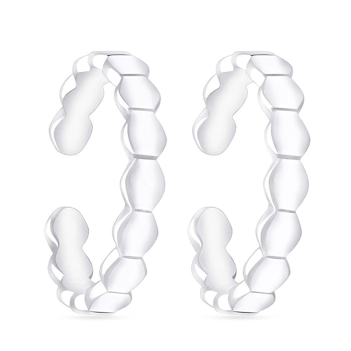 Classic Rhodium Plated 925 Sterling Silver Toe Ring