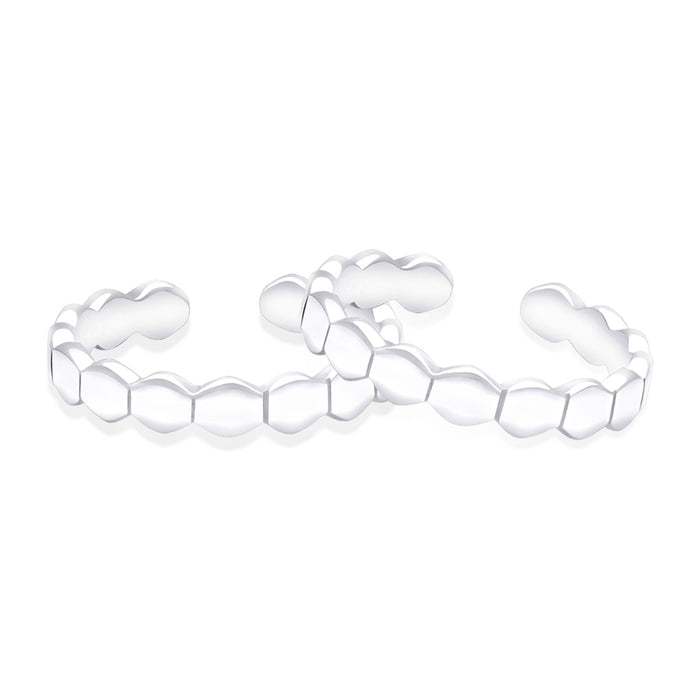Classic Rhodium Plated 925 Sterling Silver Toe Ring