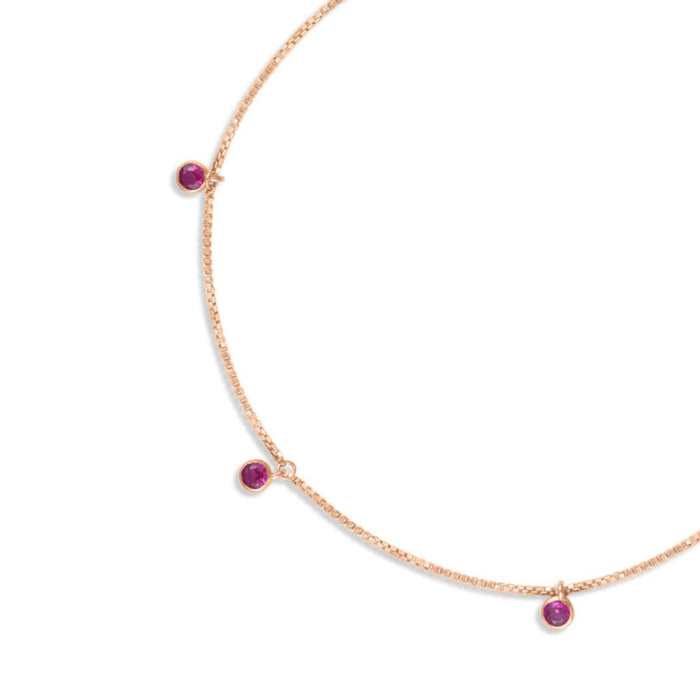 Classic Rose Gold Plated 925 Sterling Silver Anklet