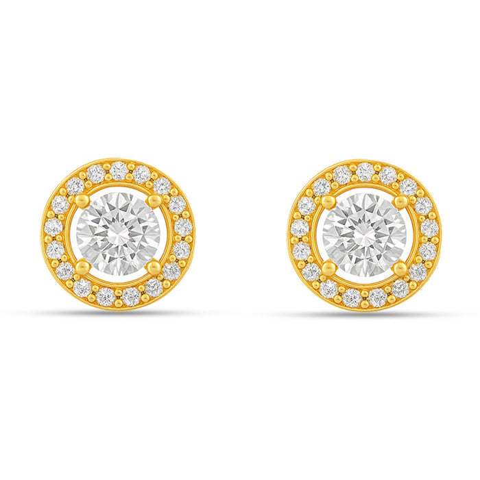 Classic Solitaire Gold Plated 925 Sterling Silver Jewellery Set