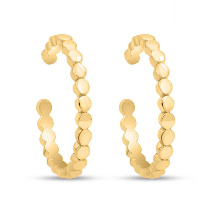 Pair of textured gold plated 925 Sterling Silver open toe rings for women. Beaded jewellery – Zavya