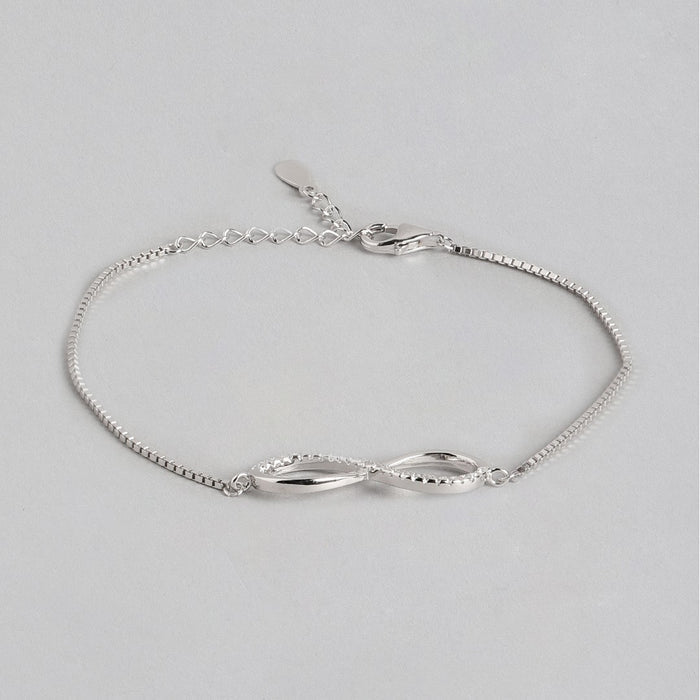 Classic Zircon Infinity 925 Silver Bracelet