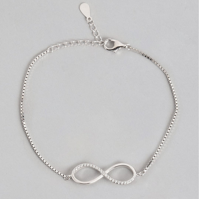 Classic Zircon Infinity 925 Silver Bracelet
