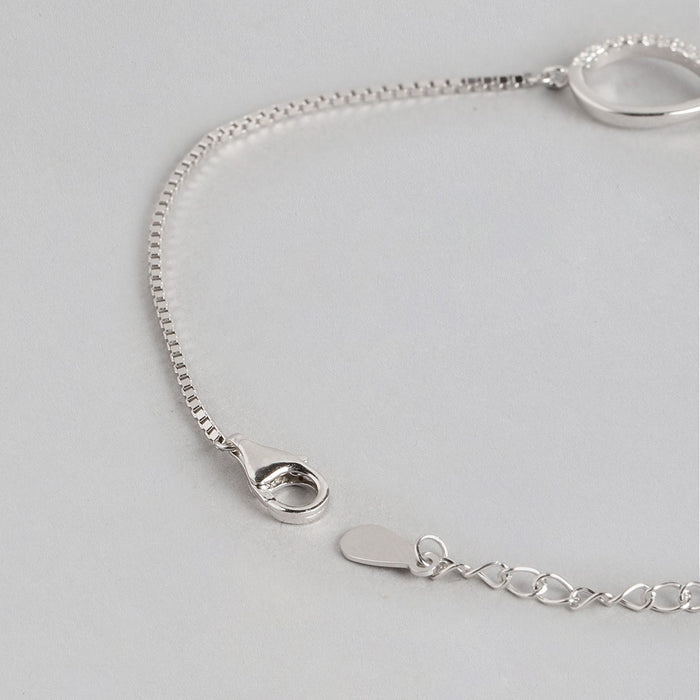 Classic Zircon Infinity 925 Silver Bracelet