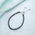 Classy Black Beaded 925 Sterling Silver Bracelet