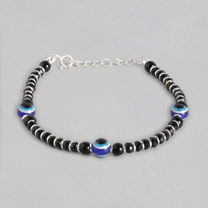 Classy Evil Eye Beaded 925 Silver Jewellery Set