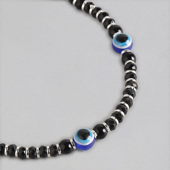 Classy Evil Eye Beaded 925 Silver Jewellery Set
