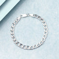 Classy Interlocked 925 Sterling Silver Bracelet for Men