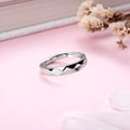 Classy Rhodium Plated 925 Sterling Silver Band Ring (Adjustable)