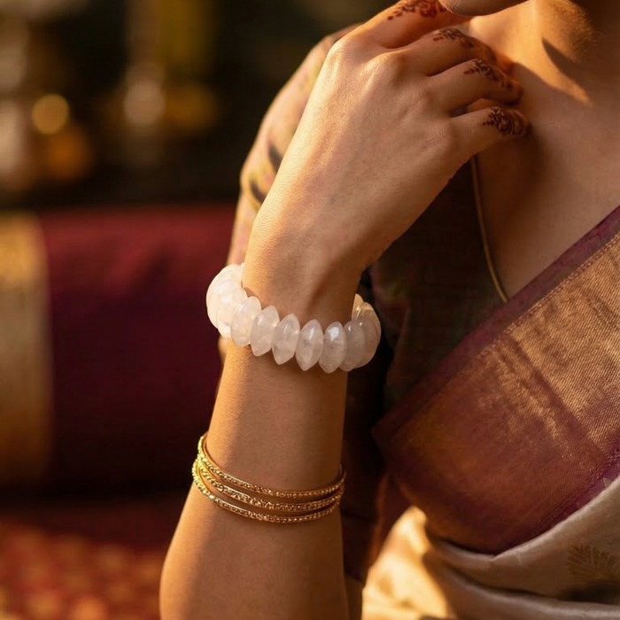 Clear Quartz Oval Cut Bracelet - view 2