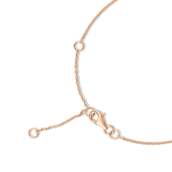 Clover Charm Rose Gold Plated 925 Sterling Silver Bracelet