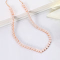 Cluster CZ Rose Gold Plated 925 Sterling Silver Necklace