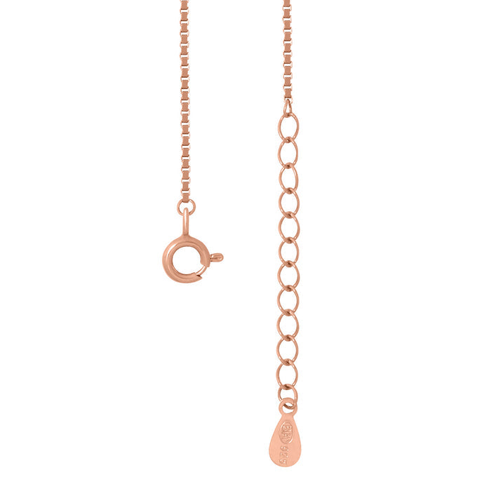 Cluster CZ Rose Gold Plated 925 Sterling Silver Necklace