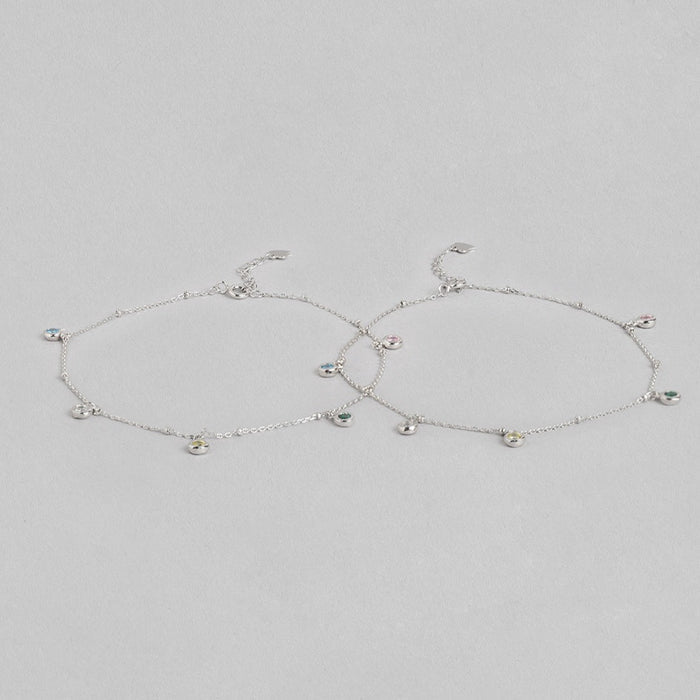 Color Drops 925 Sterling Silver Anklet