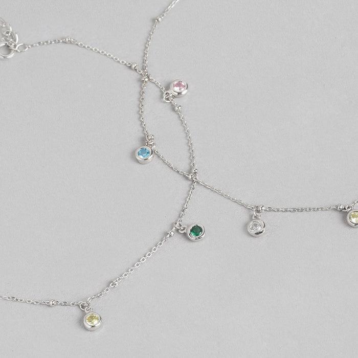 Color Drops 925 Sterling Silver Anklet