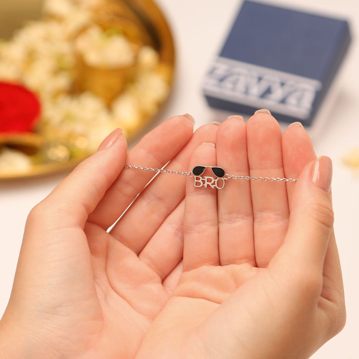 Cool Bro Rhodium-Plated 925 Sterling Silver Rakhi