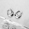 Crescent Moon  925 Sterling Silver Earrings
